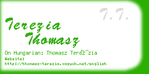 terezia thomasz business card